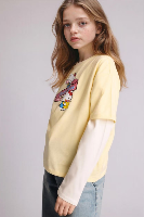 Resim Defacto Kız Çocuk T-shirt H1534A8/YL498