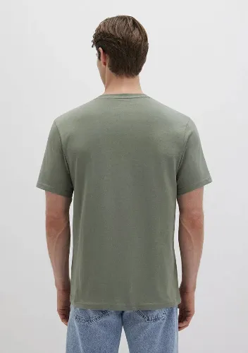 Resim Mavi Baskılı Erkek T-Shirt M0610943-80692