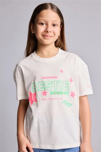 Resim Defacto Kız Çocuk T-shirt H7246A8/ER98