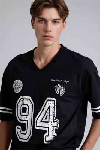 Resim Defacto Erkek T-shirt H3528AX/BK81