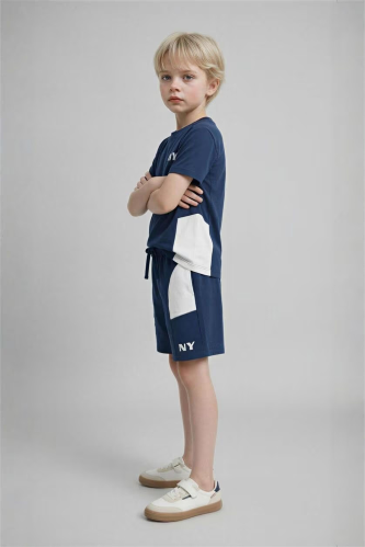 Resim Defacto Erkek Çocuk Şort Takım H0251A8/NV147