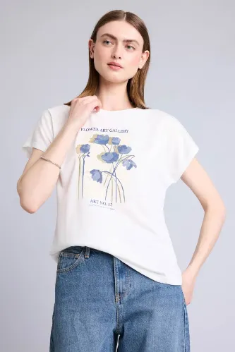 Resim Defacto Kadın T-shirt E5138AX/ER105