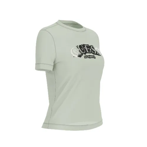 Resim Guess Athleisure  Kadın  T-shirt V6GI15K2982-A89J Leona Ss Cn T-Shırt