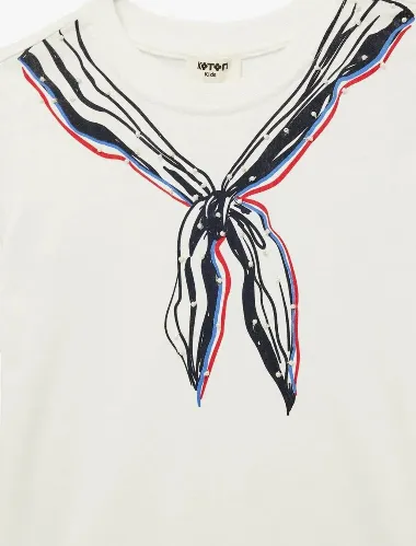 Resim Koton Kız Çocuk T-shirt 6SKG10463AK
