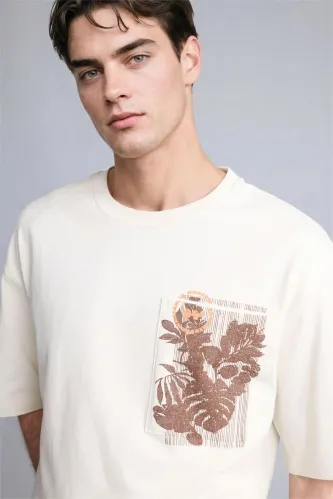 Resim Defacto Erkek T-shirt H4709AX/BG734