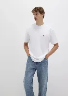Resim Mavi Baskılı Erkek T-Shirt M0612216-620