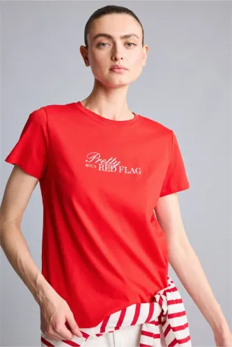 Resim Defacto Kadın T-Shirt H9679Ax/Rd256