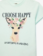 Resim Koton Kız Çocuk T-shirt 6SKG10324AK