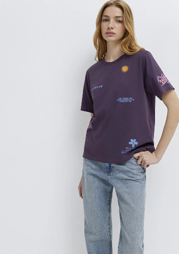 Resim Mavi Kadın T-shirt M1613729-70635