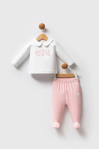 Resim U.S. Polo Assn Bebek Kız Bebek Sweat Takım Usb2702