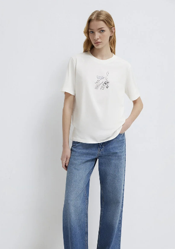 Resim Mavi Kadın T-shirt M1613725-80194