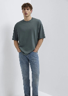 Resim Mavi Erkek T-shirt M0613113-71598