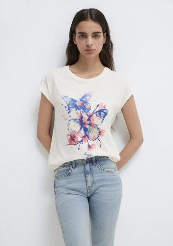 Resim Mavi Kadın T-shirt M1613718-80194