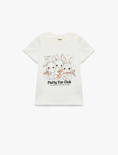 Resim Koton Kız Çocuk T-shirt 6SKG10242AK