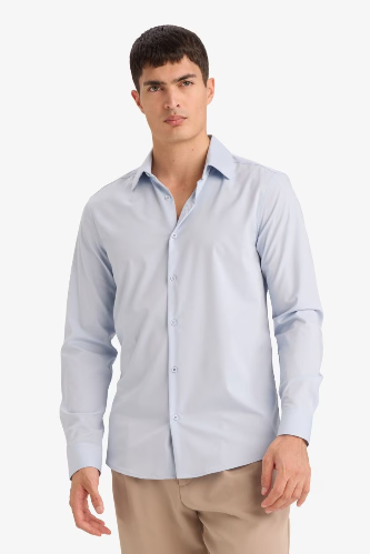 Resim Defacto Erkek  Uzun Kol Gömlek F9884AX/BE177