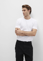 Resim Mavi Beyaz Erkek T-Shirt M065574-620