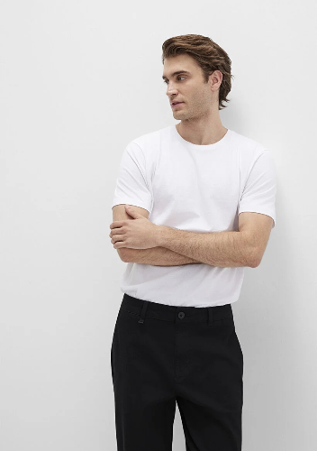 Resim Mavi Beyaz Erkek T-Shirt M065574-620