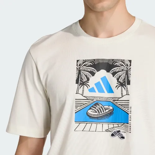 Resim Adidas M S Slıde Rx T Owhıte Erkek T-shirt JZ5001