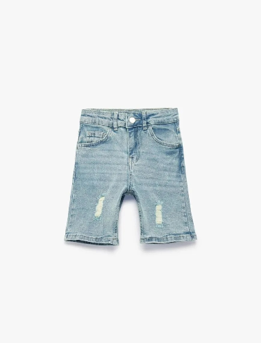 Resim Koton Erkek Çocuk Kot&Kanvas Şort 6SKB40002TD