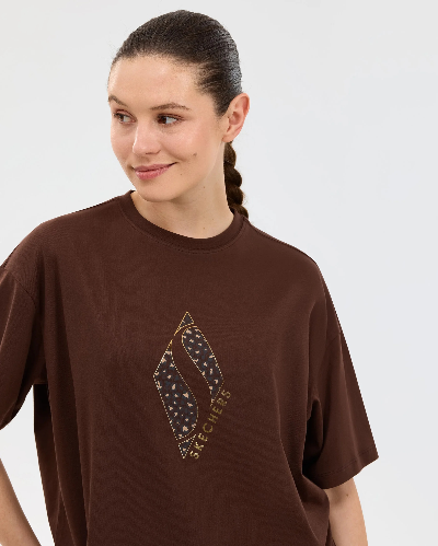 Resim Skechers  W Oversize Fit Graphic Kadın T-shirt S2610050-2210