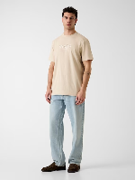 Resim Guess Logo Contrast Stıt Guess  Erkek  T-shirt M6GI16K3032-G1FG Cn Ss