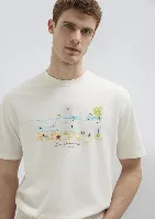 Resim Mavi Erkek T-shirt M0613320-80194