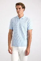 Resim Süvari Polo Yaka V Patlı T-shirt Sts1014000005