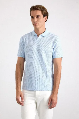 Resim Süvari Polo Yaka V Patlı T-shirt Sts1014000005