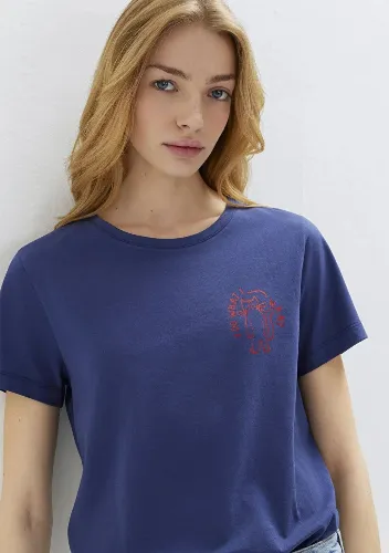 Resim Mavi Kadın T-shirt M1613873-70498