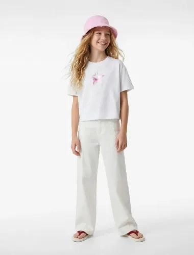 Resim Koton Kız Çocuk T-shirt 6SKG10511AK