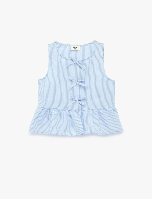 Resim Koton Kız Çocuk Kısa Kol Gömlek 6SKG60003EW