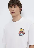 Resim Mavi Erkek T-shirt M0613386-620