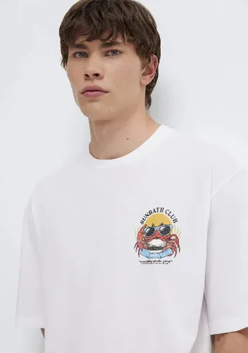 Resim Mavi Erkek T-shirt M0613386-620