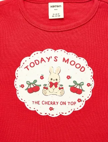 Resim Koton Kız Bebek T-shirt 6SMG10174AK