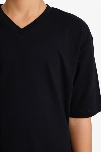 Resim Defacto Erkek Çocuk T-shirt K1693A6/BK81