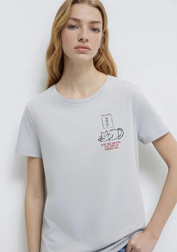 Resim Mavi Kadın T-shirt M1613722-70075