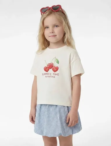 Resim Koton Kız Bebek T-shirt 6SMG10152AK