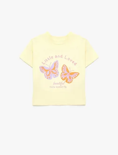 Resim Koton Kız Bebek T-shirt 6SMG10162AK