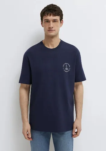 Resim Mavi Erkek T-shirt M0613282-82318