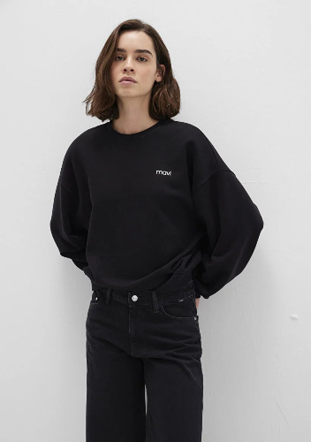 Resim Mavi Yuvarlak Yaka Logo Kadın Sweat M1S10490-900