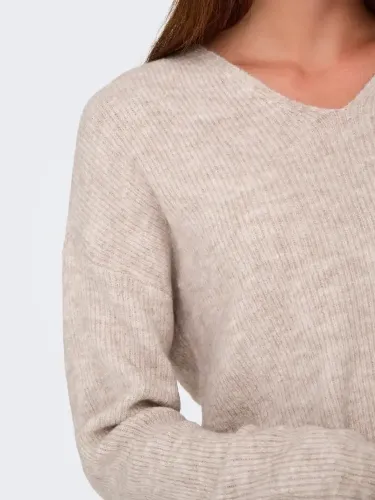 Resim Only Onlcamılla V-Neck L/S Pullover Knt Noos Kadın Kazak 15204588
