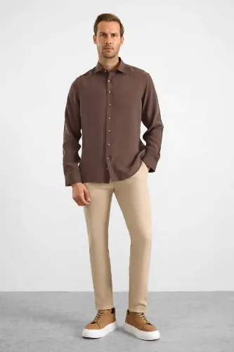 Resim Süvari Modal Slim Fit Uzun Kol Erkek Gömlek Sgm1008400027