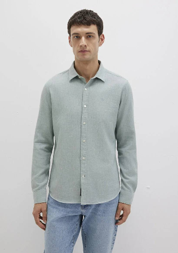 Resim Mavi Uzun Kol Erkek Gömlek M0211656-71478