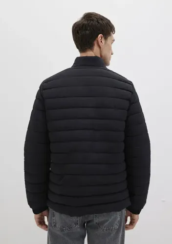 Resim Mavi Dik Yaka Erkek Mont M0110618-71379