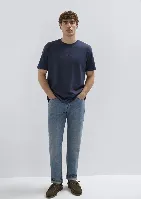 Resim Mavi Erkek T-shirt M0613102-85315
