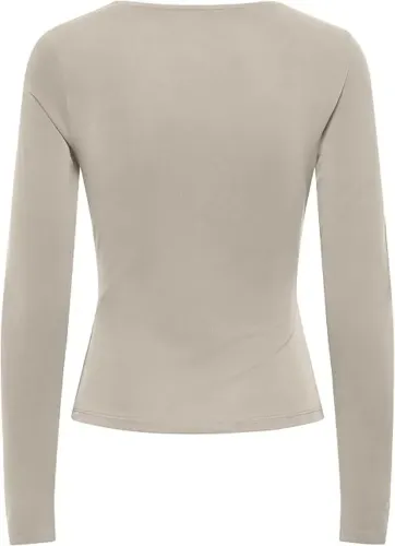 Resim Only Onlfree L/S O-Neck Drapıng Top Jrs Kadın T-shirt 15380710