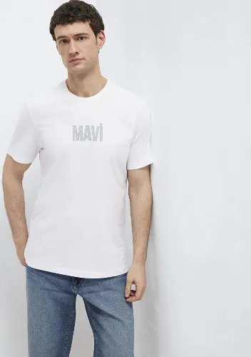 Resim Mavi Erkek T-shirt M0613186-620
