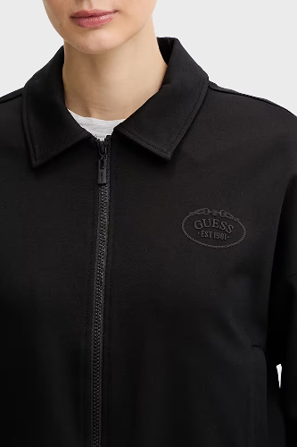 Resim Guess Athleisure  Kadın  Ceket V6RQ17KD822-JBLK Annıe Crop Full Zıp Jacket