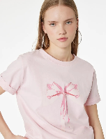 Resim Koton Kadın T-shirt 6SAK50065EK