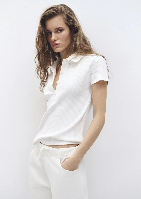 Resim Mavi Kadın Polo Yaka T-shirt M1613120-70057